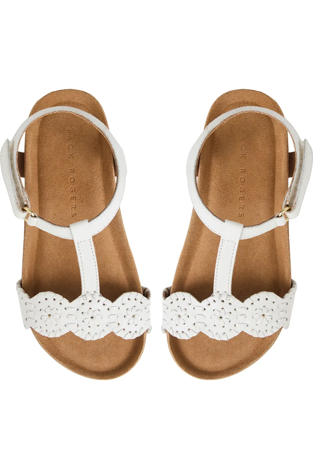 Сандалии детские с регулируемым ремешком Lauren Ankle Strap Platform Jack Rogers, белый — фото 4