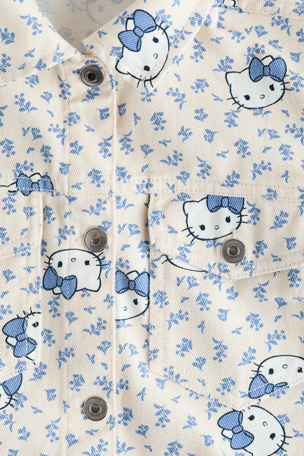 Твиловая куртка с принтом H&M, Cremefarben/Hello Kitty — фото 3