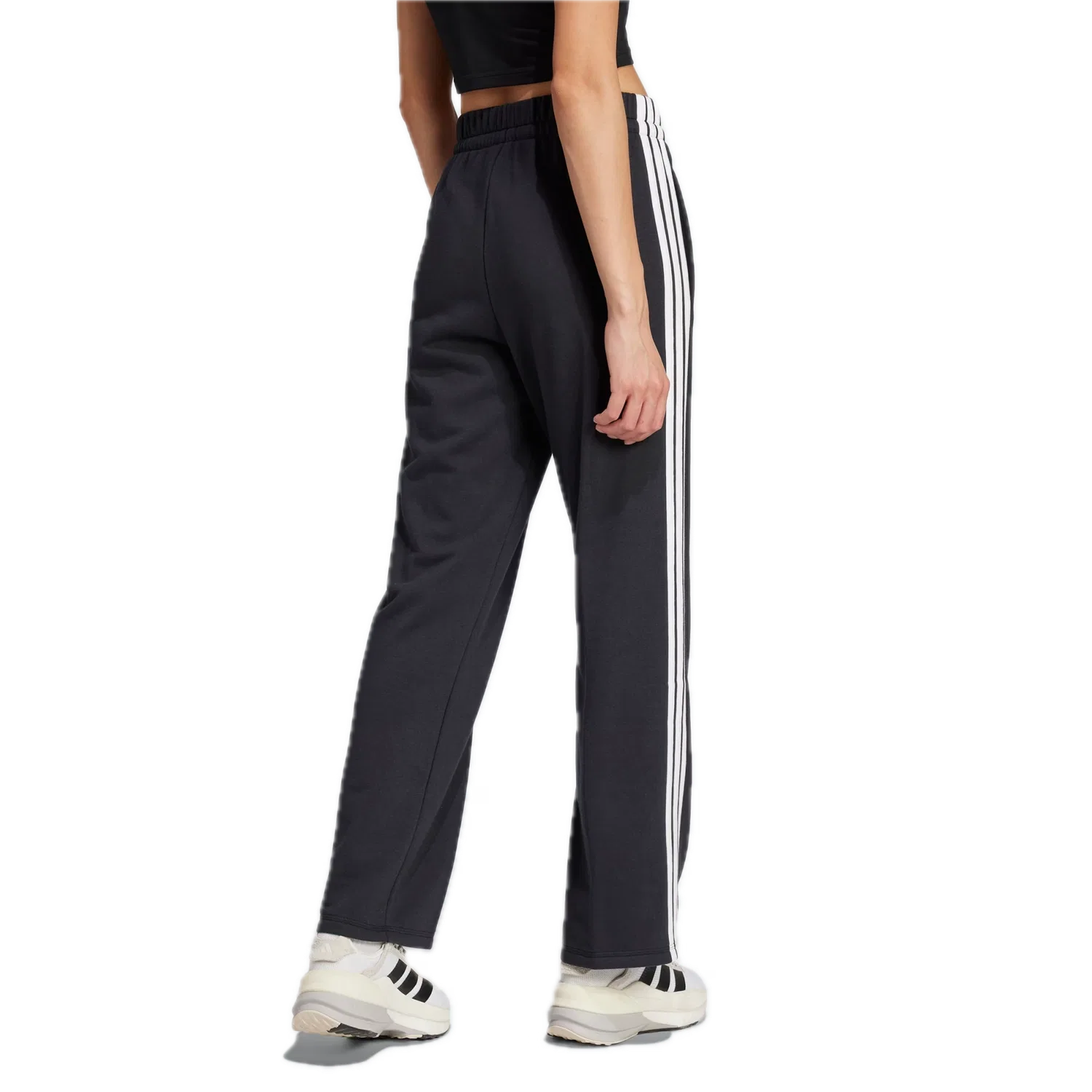 Женские спортивные штаны с тремя полосками Adidas, черный — фото 3