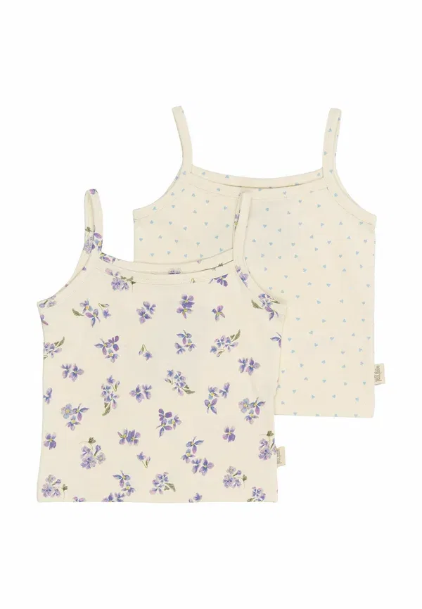 Майка-комплект из 2 шт Floral Star Petit Piao, Eggnog Viola AOP, фиолетовый