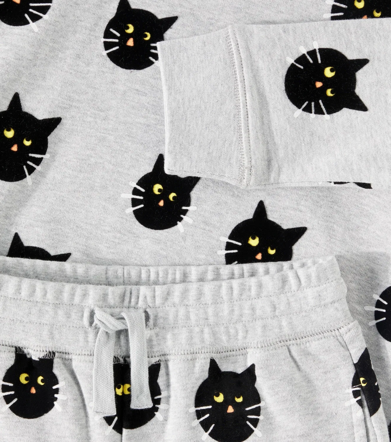 Комплект из хлопковой толстовки с принтом и спортивных брюк, Stella Mccartney Kids, серый — фото 3