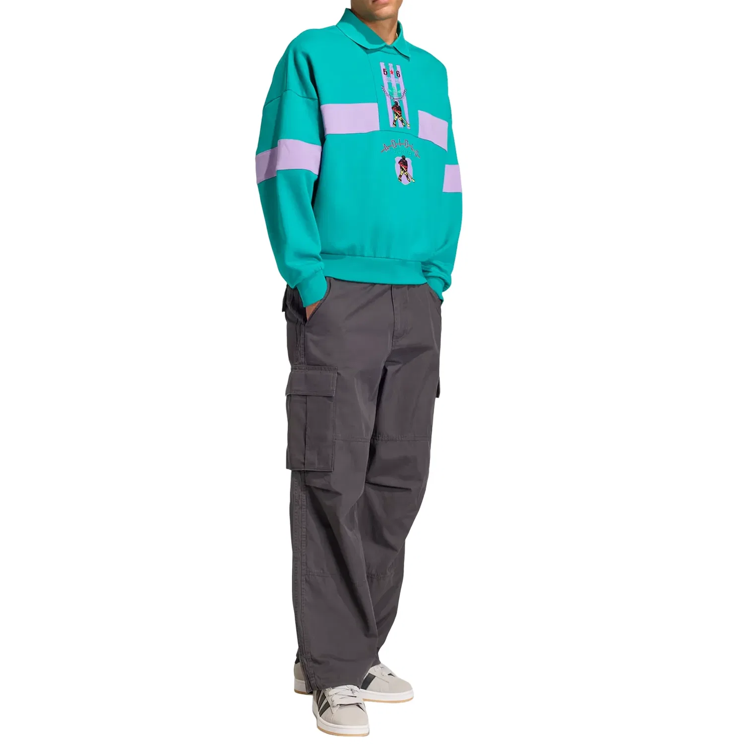 Мужские брюки Original Wide Leg Cargo Pants Asia Sizing 'Grey' adidas, серый — фото 3