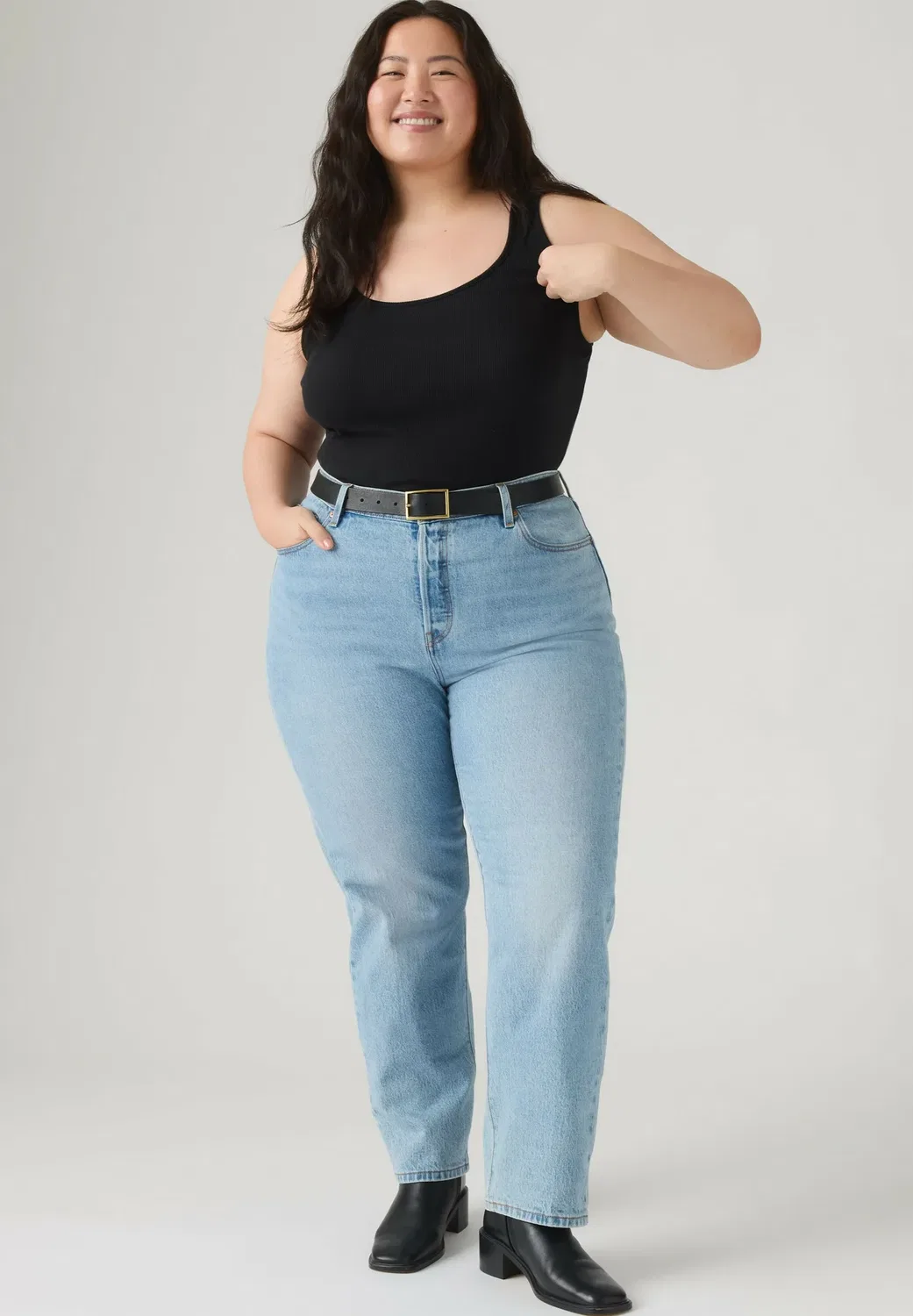 Женские джинсы PL 501 Lazy Frame Plus - облегающие джинсы Levi'S, Array Away Plus Med Indigo Worn In — фото 2