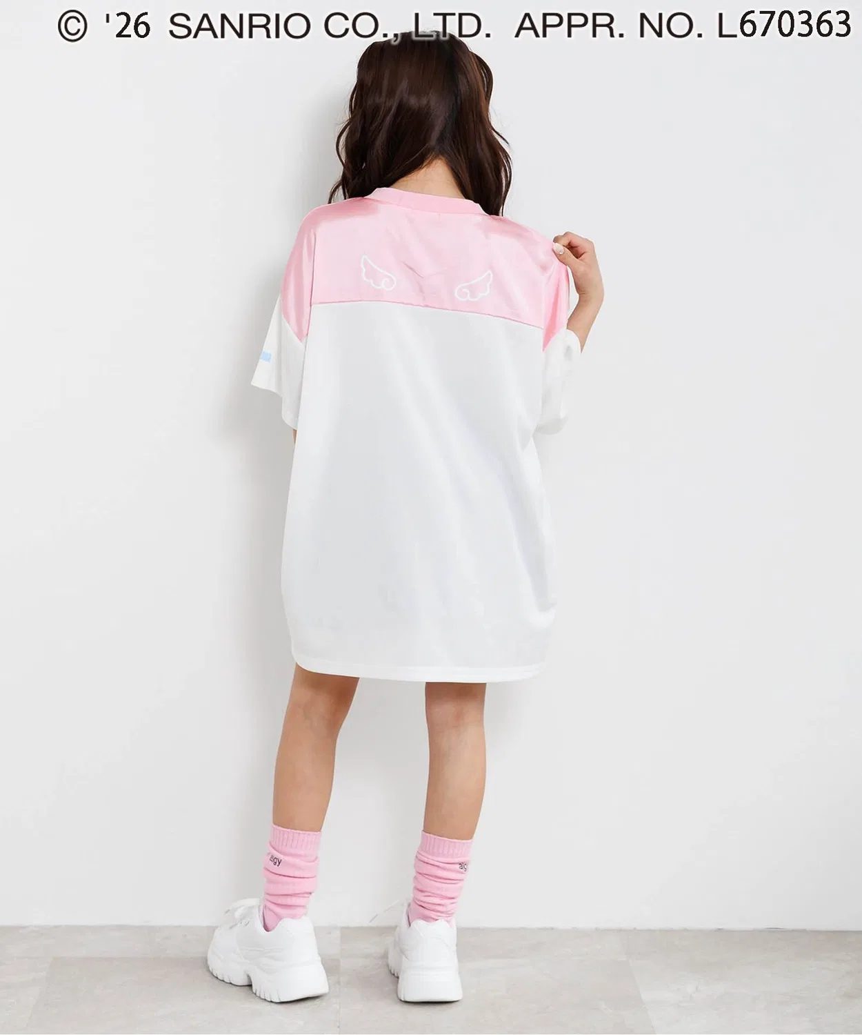 Детское платье для девочек с принтом Hello Kitty, модель Angel Satin Mesh Mini, algy, Sax Blue — фото 3