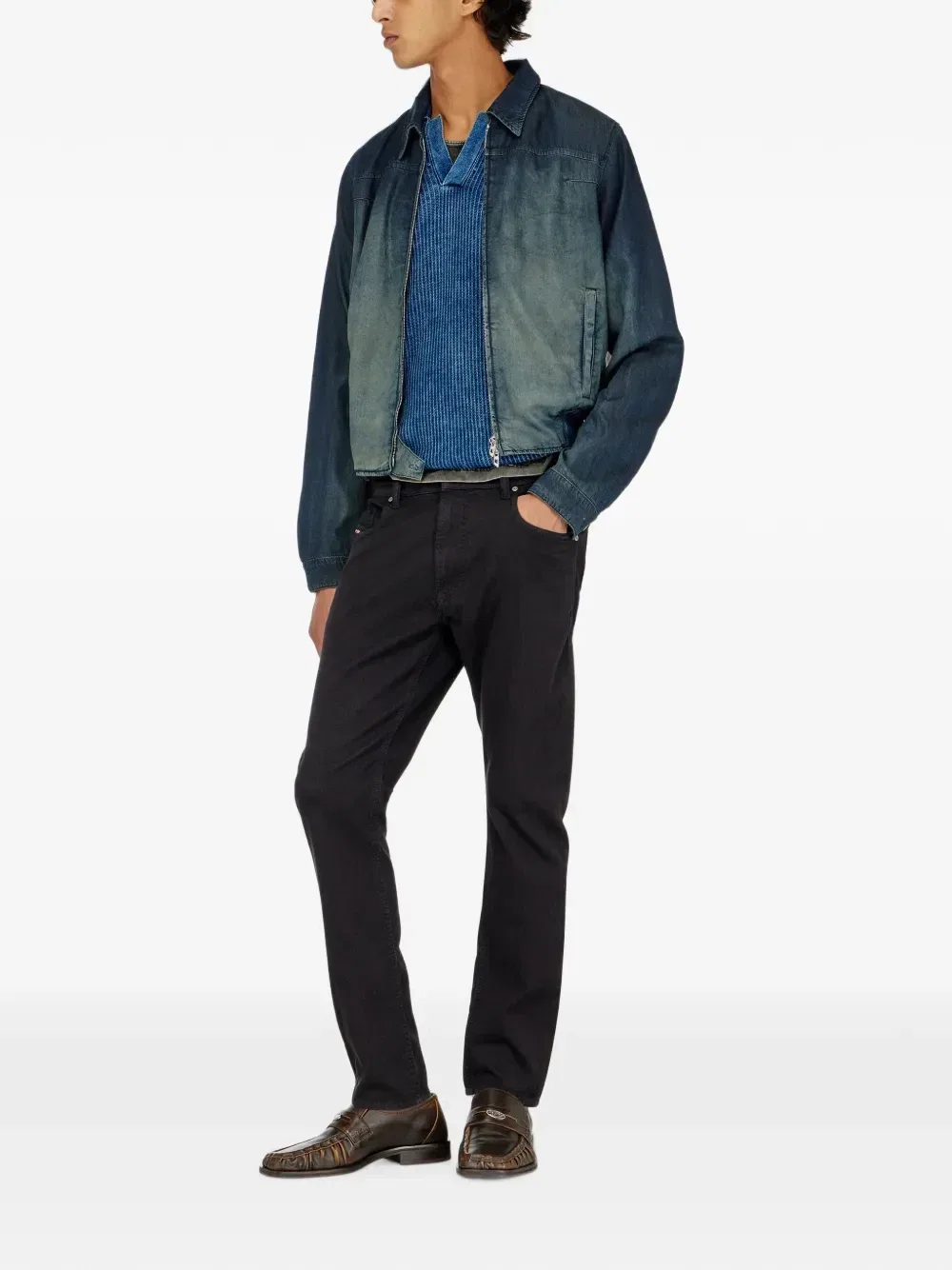 Регулярные джинсы Joggjeans с регулярной талией Diesel D-Krooley-BW 2032, черный — фото 2