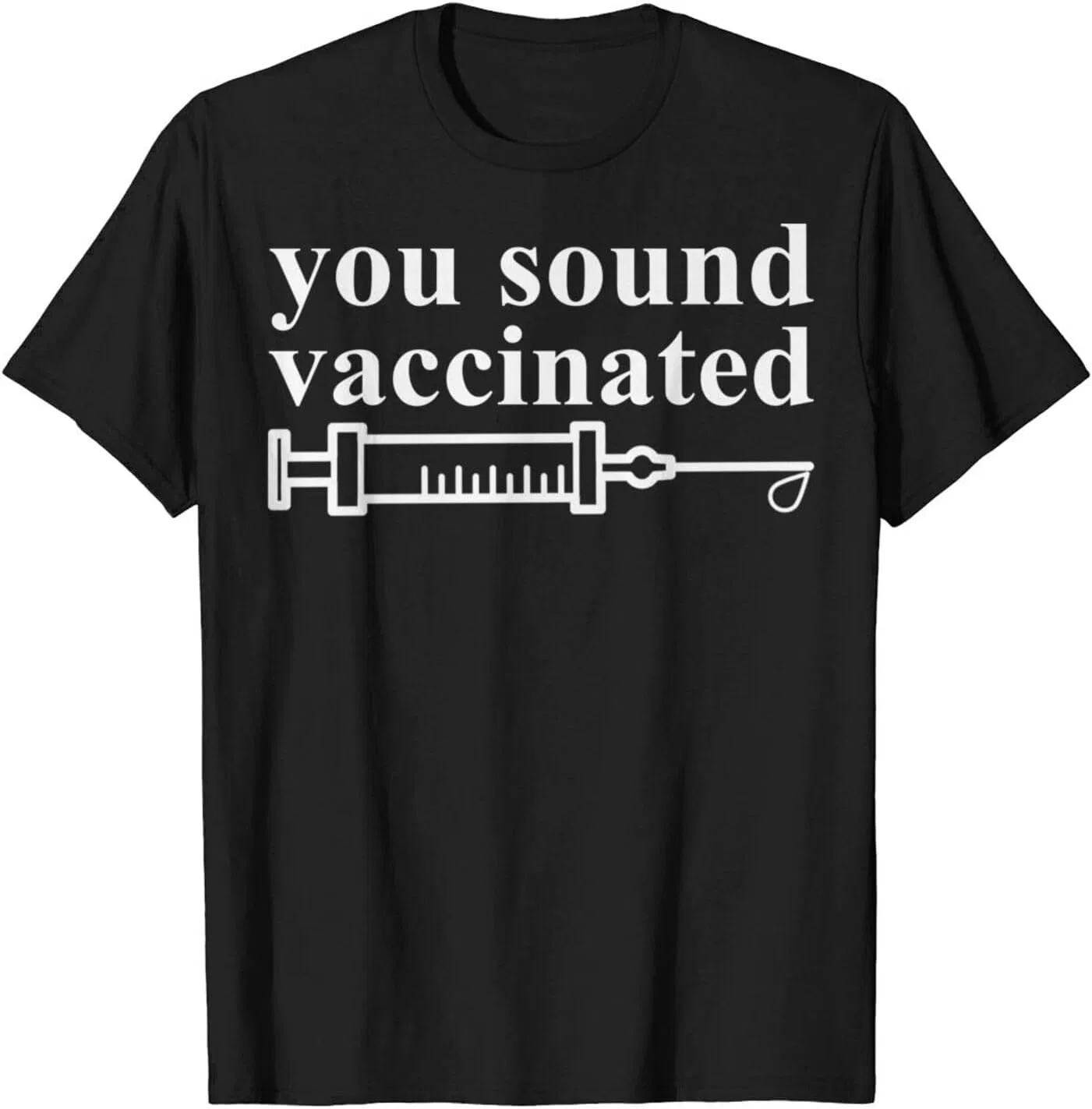 Футболка с принтом You Sound Vaccinated Regular Fit, Black