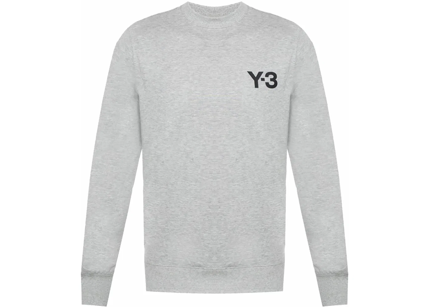 Мужской свитер с принтом Y-3 Classic Logo Front Crew Heather Grey Adidas, Heather Grey