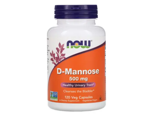 

D-манноза NOW Foods 500 мг, 120 вегетарианских капсул