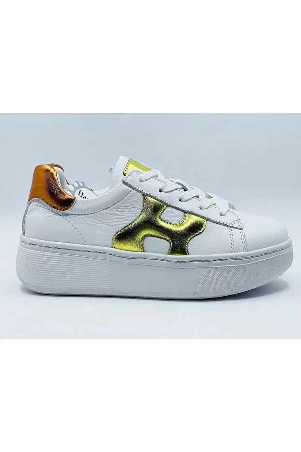 Детские туфли для девочек на плоском ходу Leather and anatomical thick sole girls' shoes Happy Walk, White