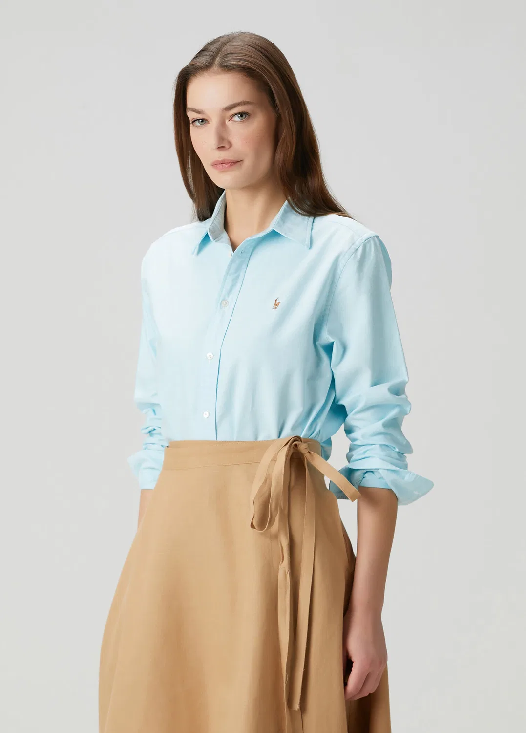 Блузка Polo Ralph Lauren, light blue — фото 3