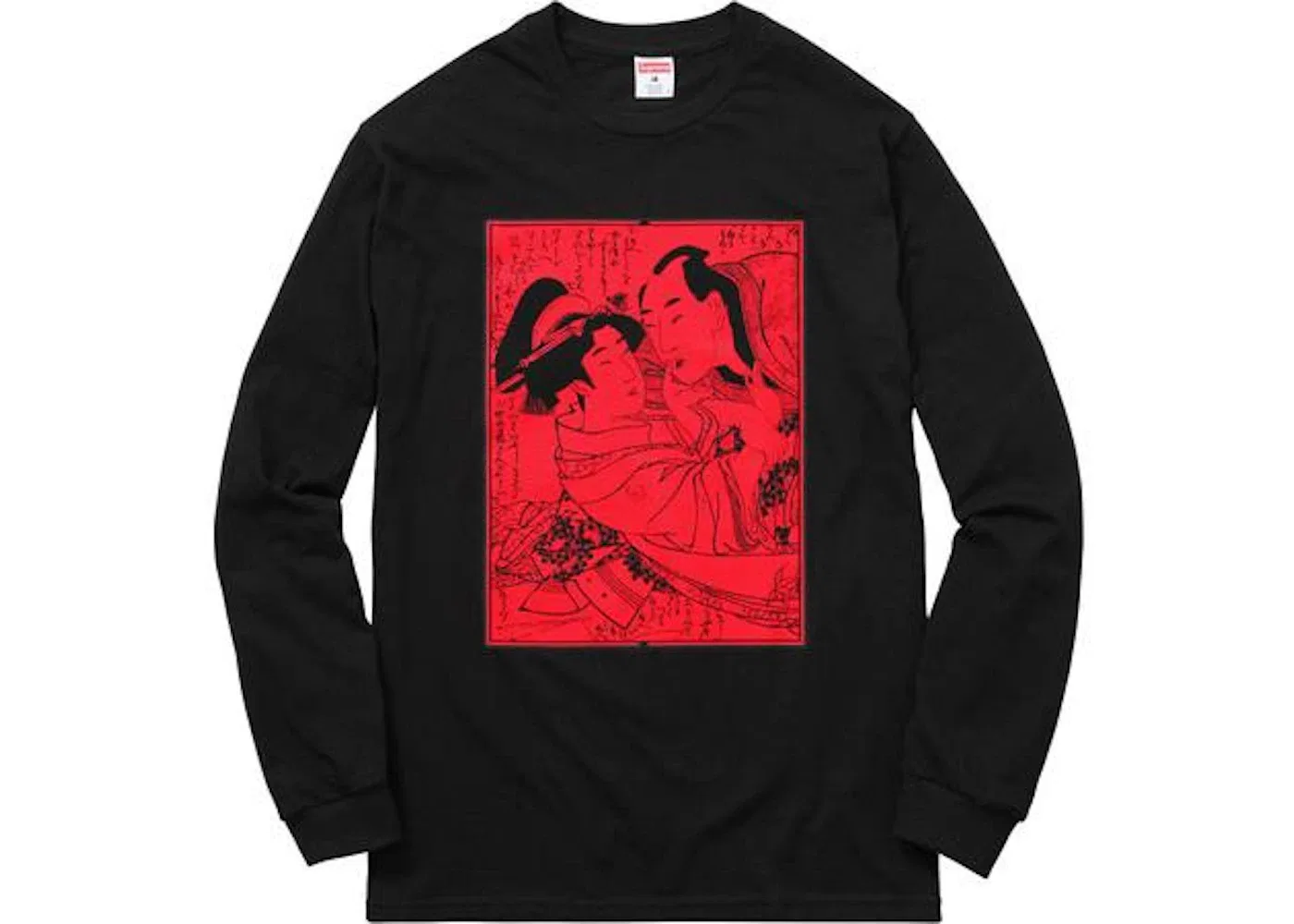 Мужская футболка с длинным рукавом Supreme LS Tee, Black