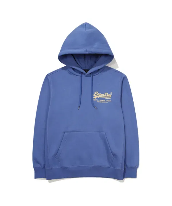 Худи, винтажный малый логотип, Superdry, голубой