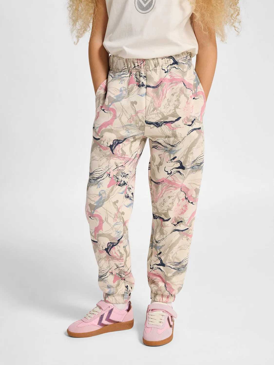 Детские свободные брюки с принтом Hmljr Loose Hummel, Silver Grey