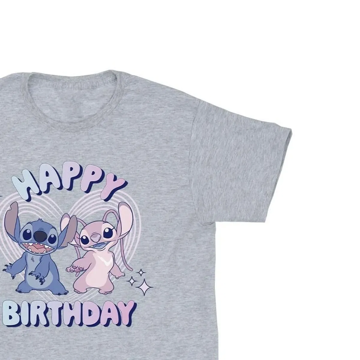 Футболка с принтом Happy Birthday Lilo & Stitch, Grey — фото 2