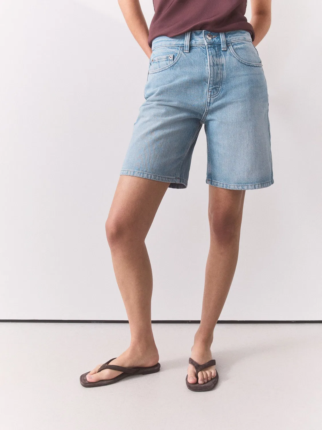 Бермуды джинсовые Bermuda Denim Jort Shorts Next, Light Blue — фото 2