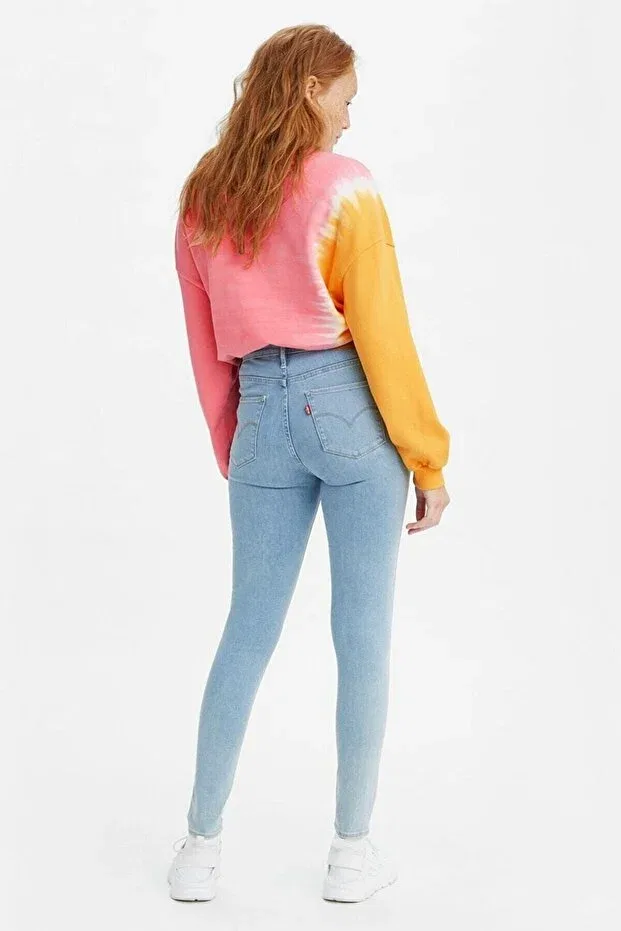 Женские джинсы скинни с высокой талией Galaxy Piece of Cake Levi's, Light Indigo - Flat Finish — фото 3