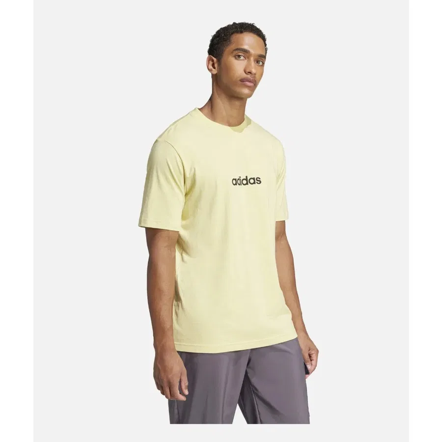 Футболка с коротким рукавом Sportswear Essentials Linear Single Jersey adidas, Желтый — фото 3