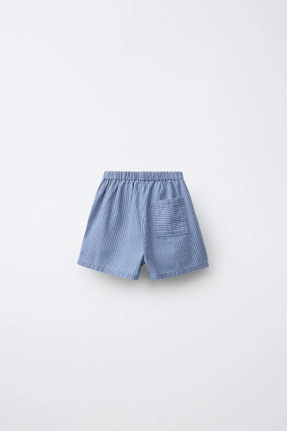 Полосатые бермудские шорты ZARA, Bluish — фото 2