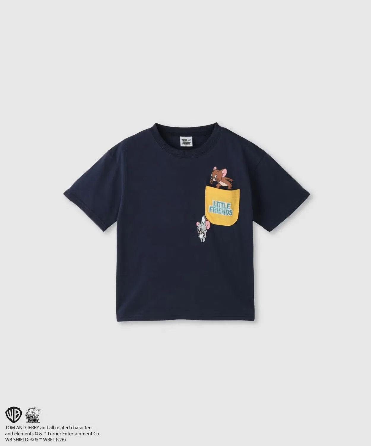 Детская футболка с принтом TOM&JERRY, Tom and Jerry Pocket Character TOM&JERRY, Navy