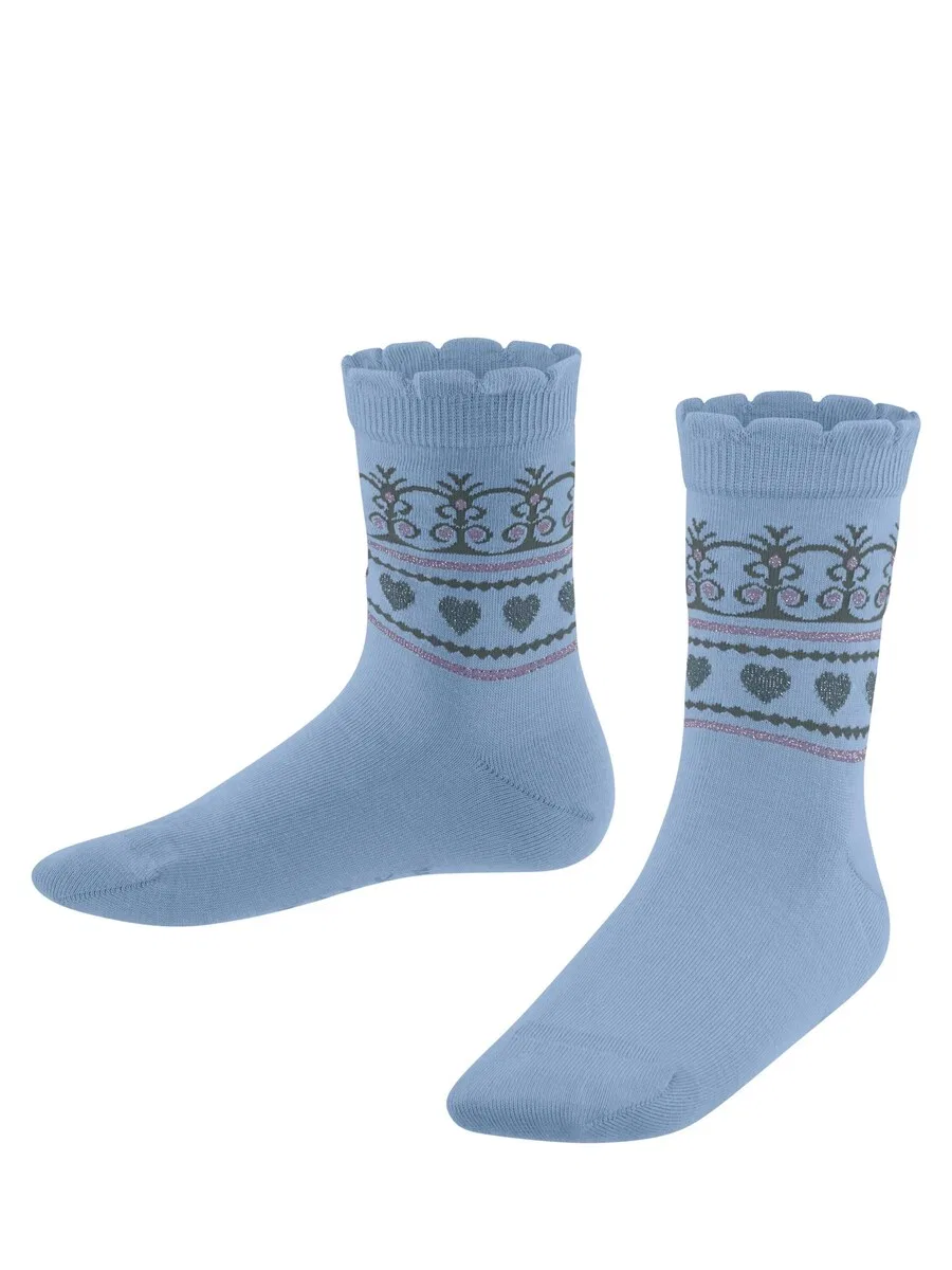 Носки FALKE 'Shiny Icecrown' светло-голубого цвета