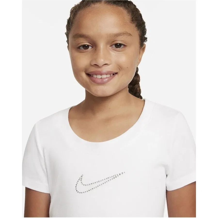 Детская спортивная футболка Sportswear Big Kids Girls Nike, Белый — фото 2
