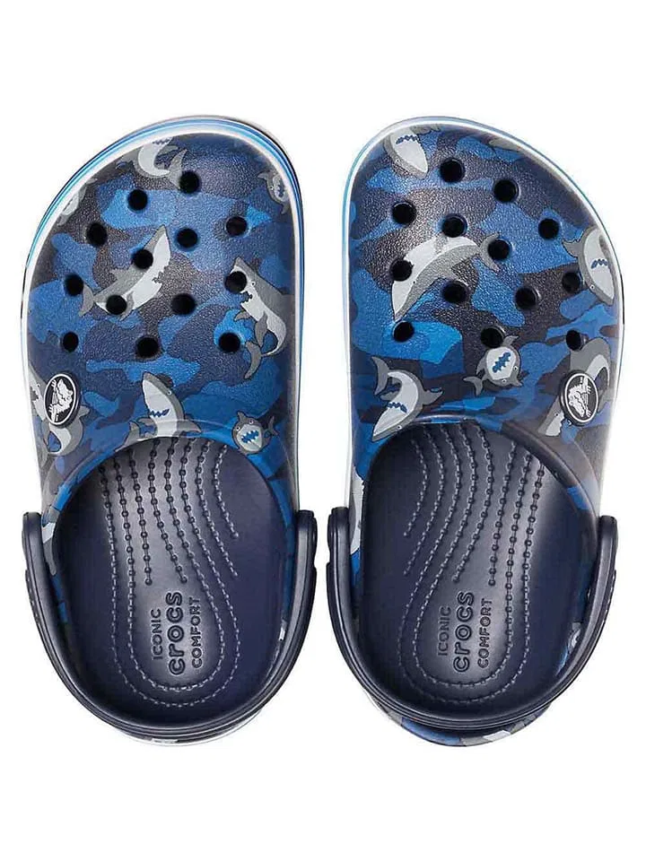 Шлепанцы для купания Crocband Shark Crocs, темно-синий — фото 3