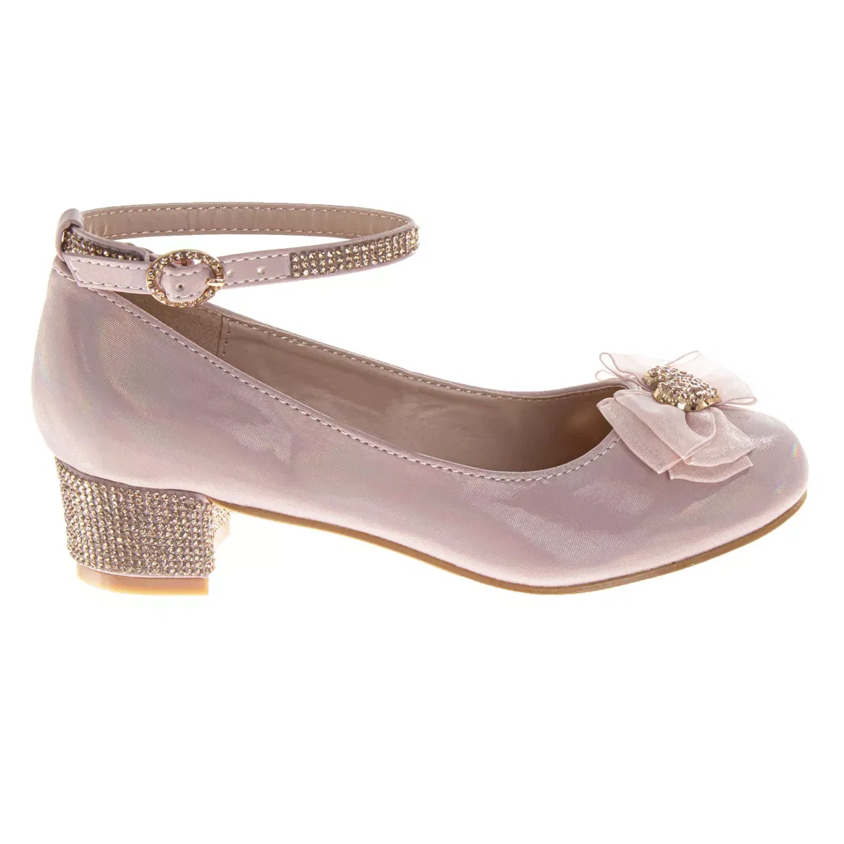 Детские туфли для девочек с блестками Elegant Sparkle Badgley Mischka, Pink Patent — фото 2
