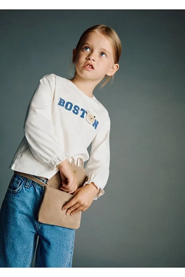 Детская футболка для мальчиков хлопковая Mango Baby, Off White — фото 2