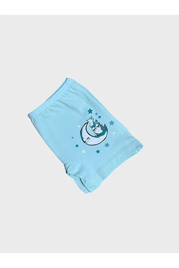 Детский комплект для девочек с принтом Crescent Star Pattern Elmas Kids, Water Green — фото 3