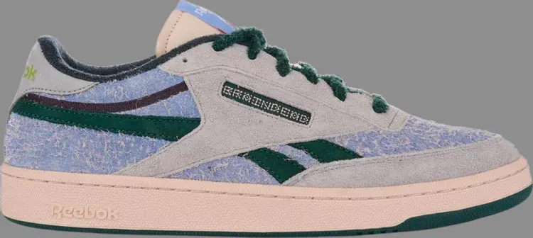 

Кроссовки brain dead x club c revenge 'ecru dark forest' Reebok, серый