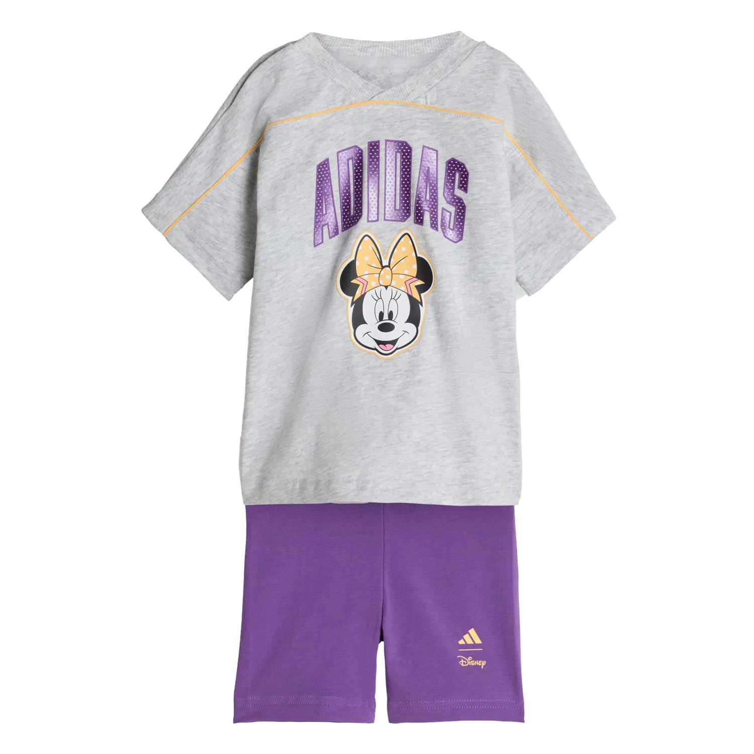 Детский боди с принтом Minnie Maus Adidas, серый
