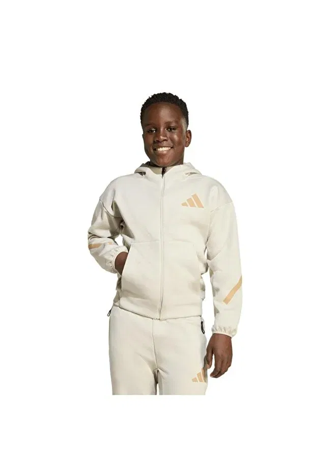 Детская бежевая куртка унисекс j znefz jw4005 Adidas