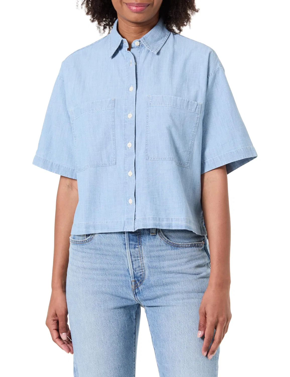 Женская рубашка с коротким рукавом Harlie SS Cropped Shirt Button-Down Levi's, Brass Organ