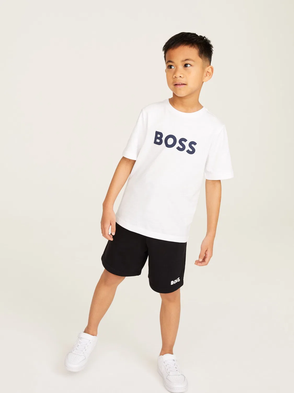 Футболка с логотипом BOSS White