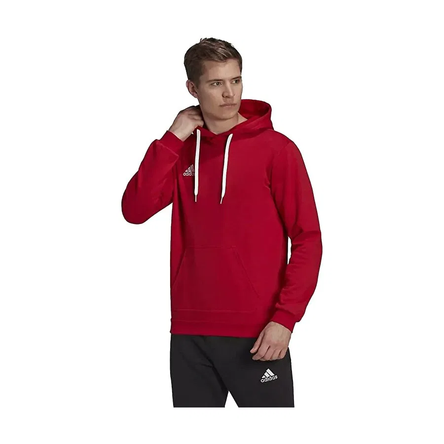 Свитшот спортивный с капюшоном, из хлопка, Entrada 22, adidas, Красный — фото 2