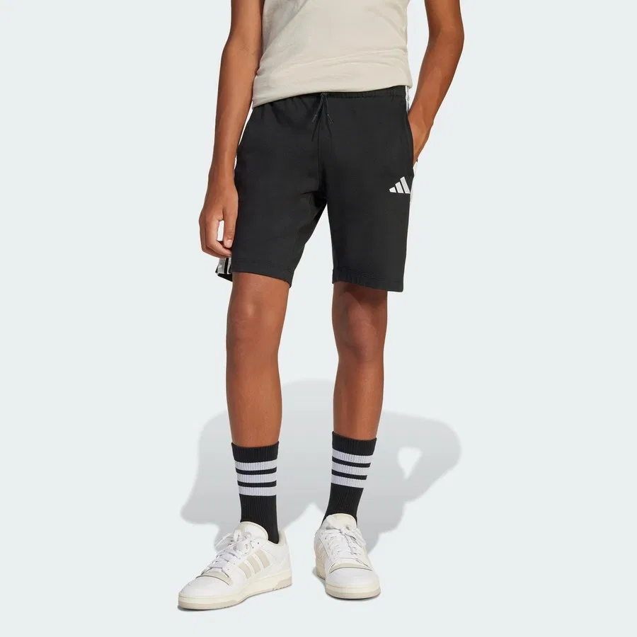 Шорты спортивные с принтом Sportswear JE0310 Essentials Shorts Kids adidas, Черно-белый — фото 2
