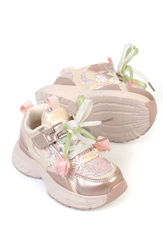Детские кроссовки для девочек с цветочным принтом Rose Rocky Sport, Pink — фото 2