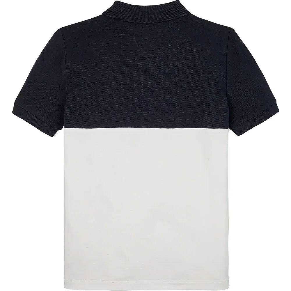 Футболка поло короткая Tommy Hilfiger Colourblock Mini Cropped, синий — фото 4