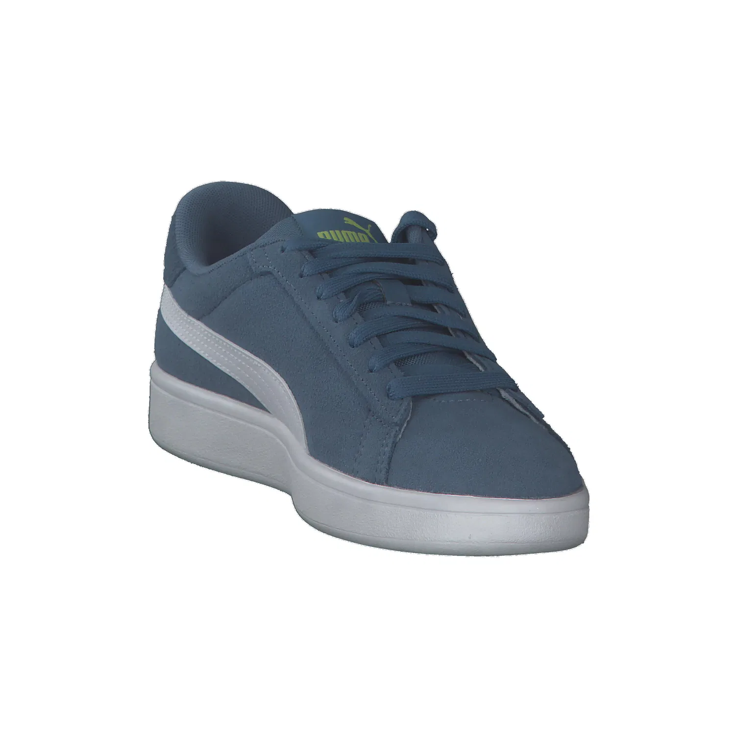 Детские кроссовки с верхом из кожи Smash 3.0 SD Jr Puma, Konigsblau Weiss — фото 2