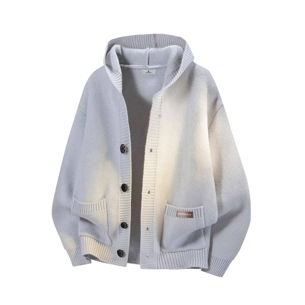 Детский свитер с капюшоном средней длины PAL ONGACO, Light Gray