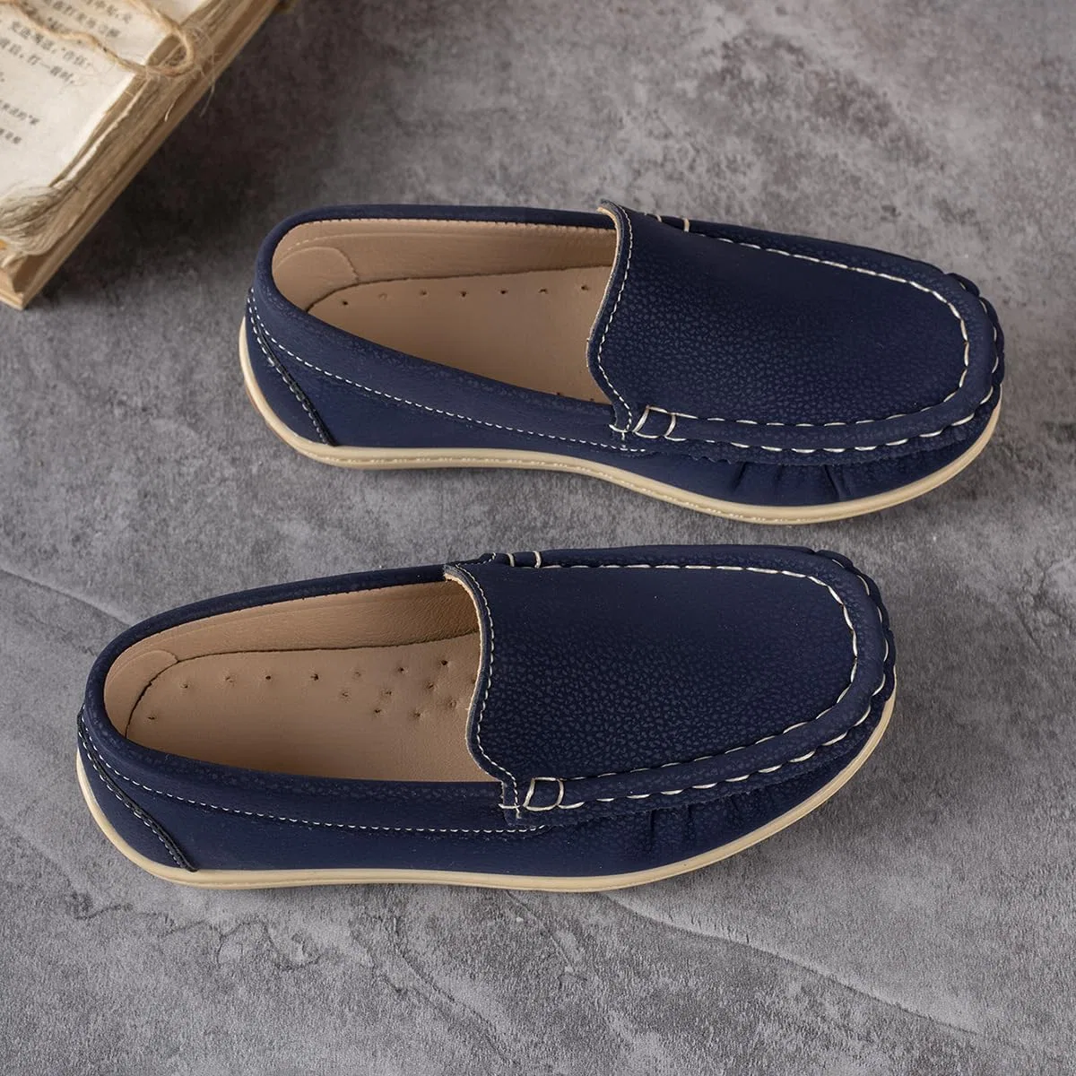 Детские туфли-лоферы Penny Loafer Auhoho, Deep Blue — фото 2