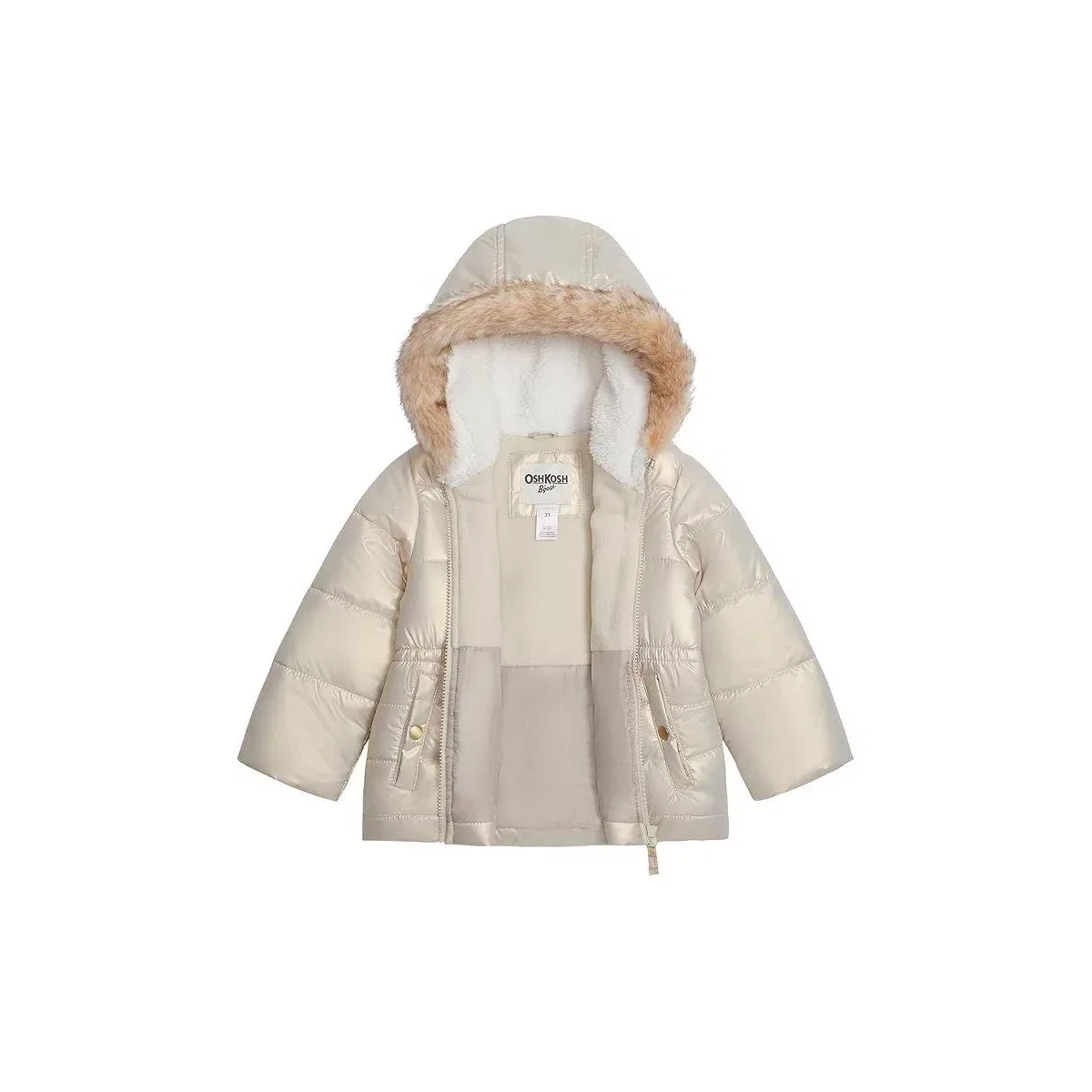 Детское пальто-парка для девочек Classic Heavyweight OshKosh B'gosh, Khaki — фото 3