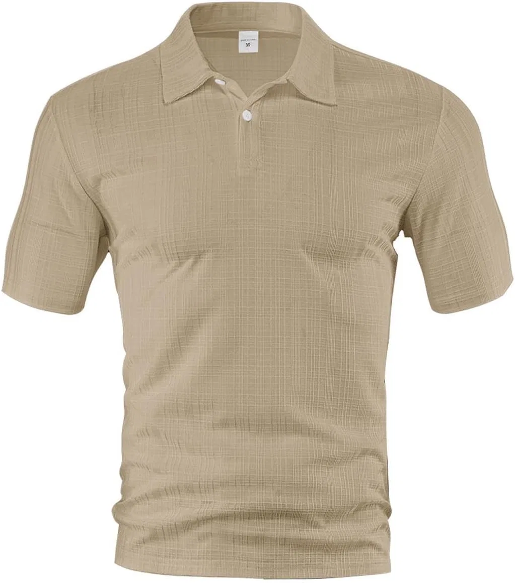 Мужская быстросохнущая поло с воротником Athletic Casual, Khaki — фото 2