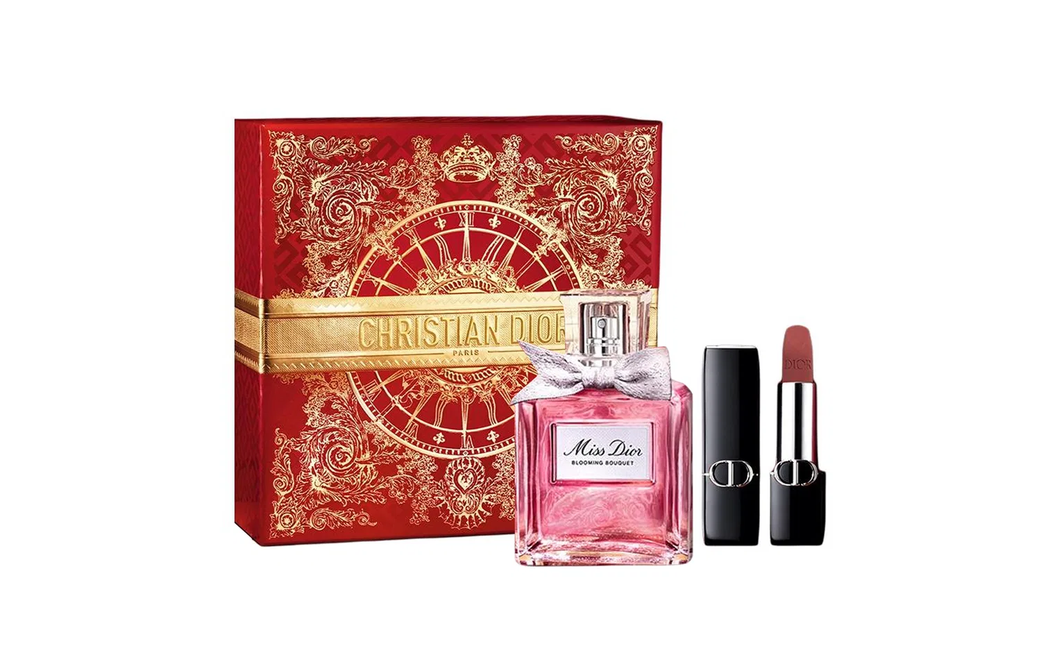 Женский набор парфюмерной воды и помады Floral Sweetheart DIOR, Blue Gold