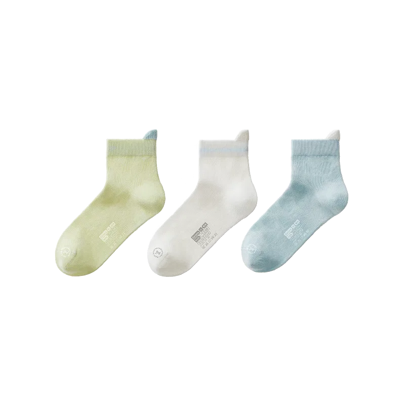 Детские носки с принтом BANANA IN, Emerald Star+Beige Cloud+Blue Whale