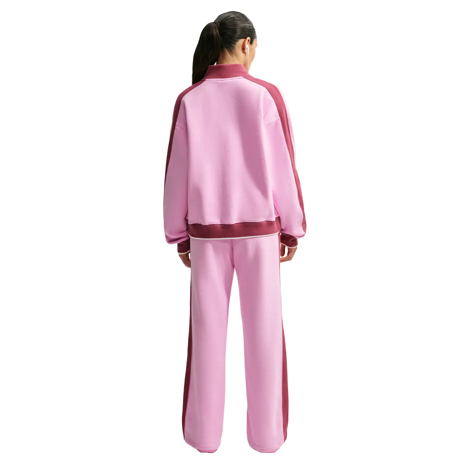 Женские брюки Studio Fleece Medium Weight Nike Run Club Track Pants 'Pink Rise Pink Smoke Sail' Nike, Pink Rise/Pink Smoke/Sail — фото 3