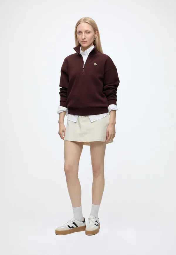 Толстовка Lacoste Классическая, Однотонная, Темно-синяя — фото 2