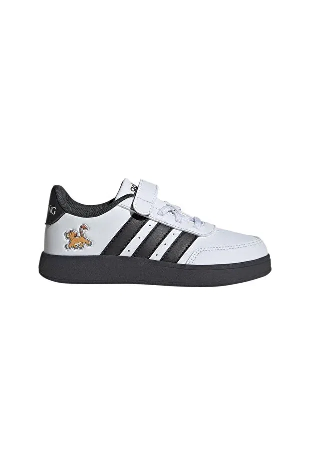 Детские кроссовки для девочек текстильные Breaknet lionking el c Adidas, Cloud White / Carbon / Carbon