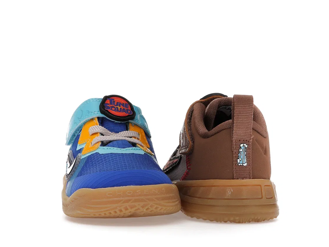 Детские кроссовки с принтом Nike LeBron 18 Low, Racer Blue/Baltic Blue-University Gold-White — фото 2