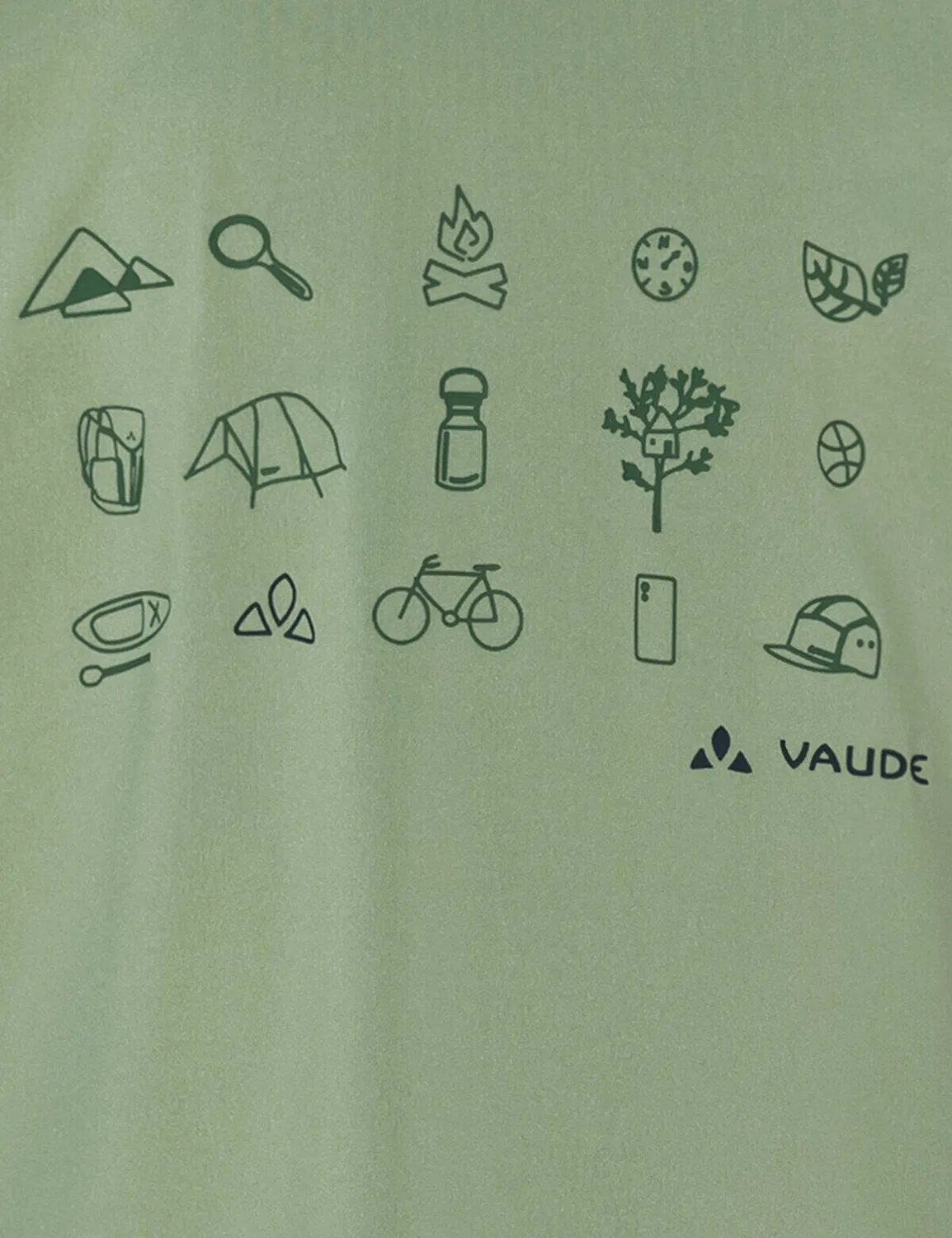 Детское функциональное лонгслив с защитой от солнца Solaro LS T-Shirt Vaude, Stadtgrun — фото 3